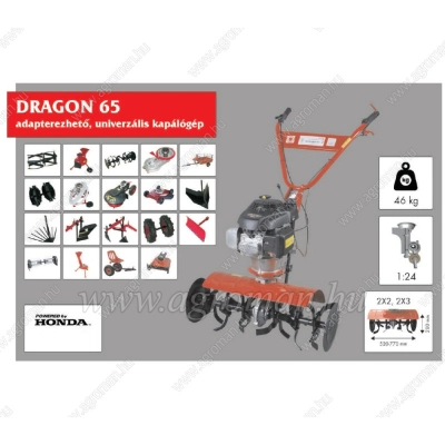 KF 65 DRAGON HONDA rotációs kapa 200CM3